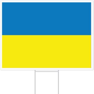 ukraine flag yard sign