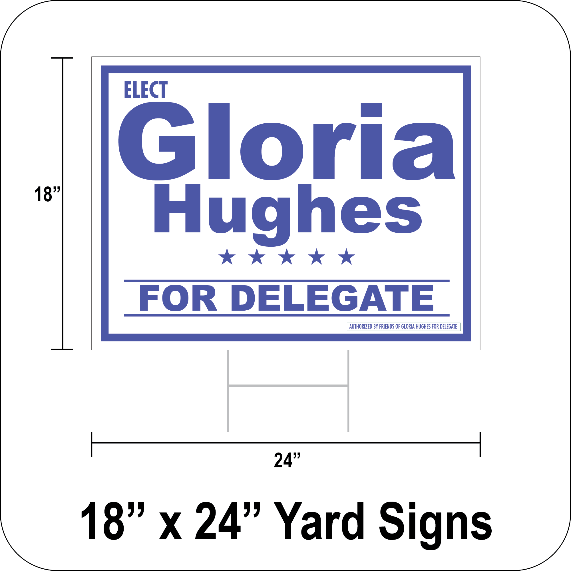 Yard signs 18 x 24 american screen printing
