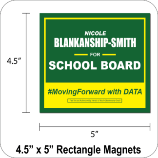 Rectangle Car Magnets- 5" x 4.5"