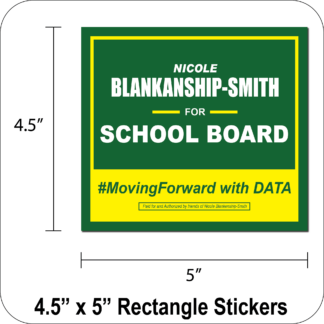 Rectangle Stickers- 5" x 4.5" (No Roll)