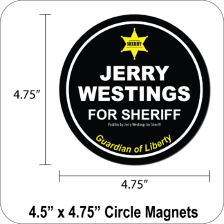 Circle Car Magnets - 4.75" x 4.75"