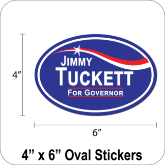 Oval Stickers - 4" x 6" (No Roll)