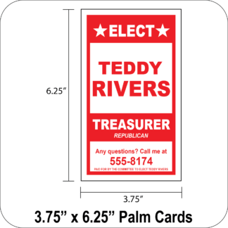 3.75" x 6.25" Palm Cards