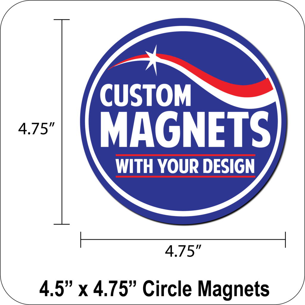 Custom Circle Car Magnets - 4.75