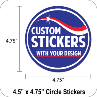 Custom Circle Stickers - 4.75" x 4.75" (No Roll)